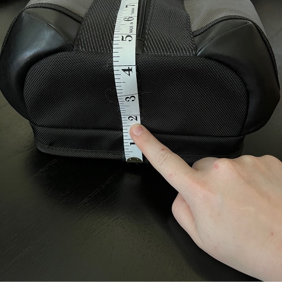 Tumi Gray, Black, and Red Higgins Ballistic Nylon Sling Bag - Picture 11 of 11